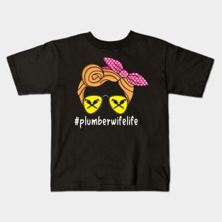 Plumber Wife Life Kids T-Shirt